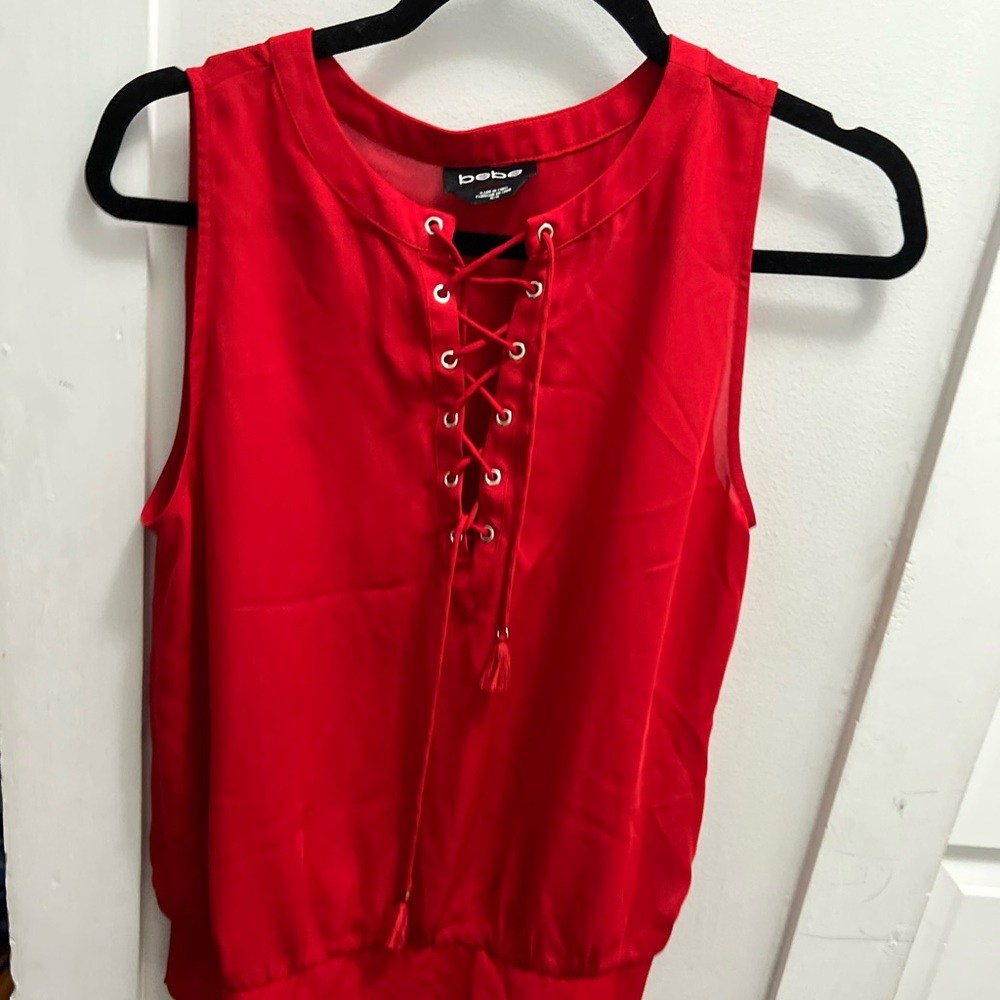 Bebe lace up tank top